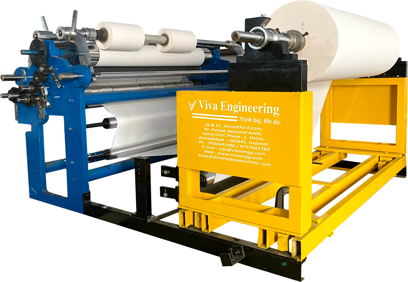 Paper Slitting Rewinding Machine - Viva Engineering Slitter Rewinder Machine Ahmedabad