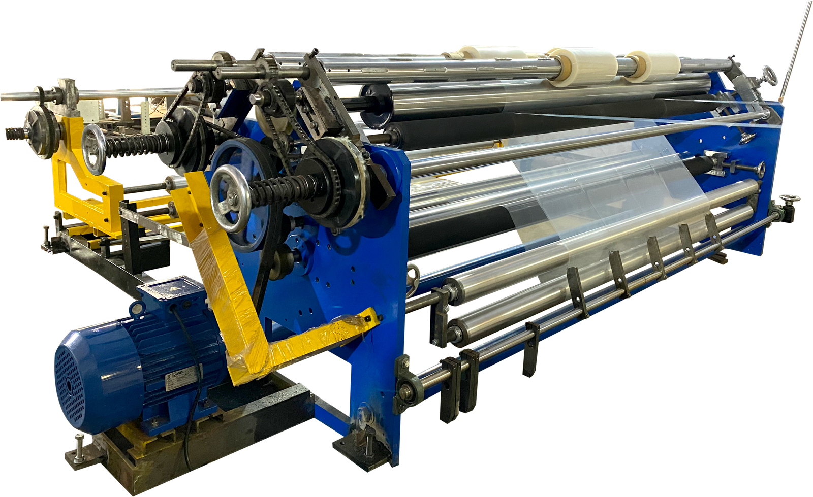 Plastic Center Shaft Slitting Rewinding Machine - Viva Engineering Slitter Rewinder Machine Ahmedabad